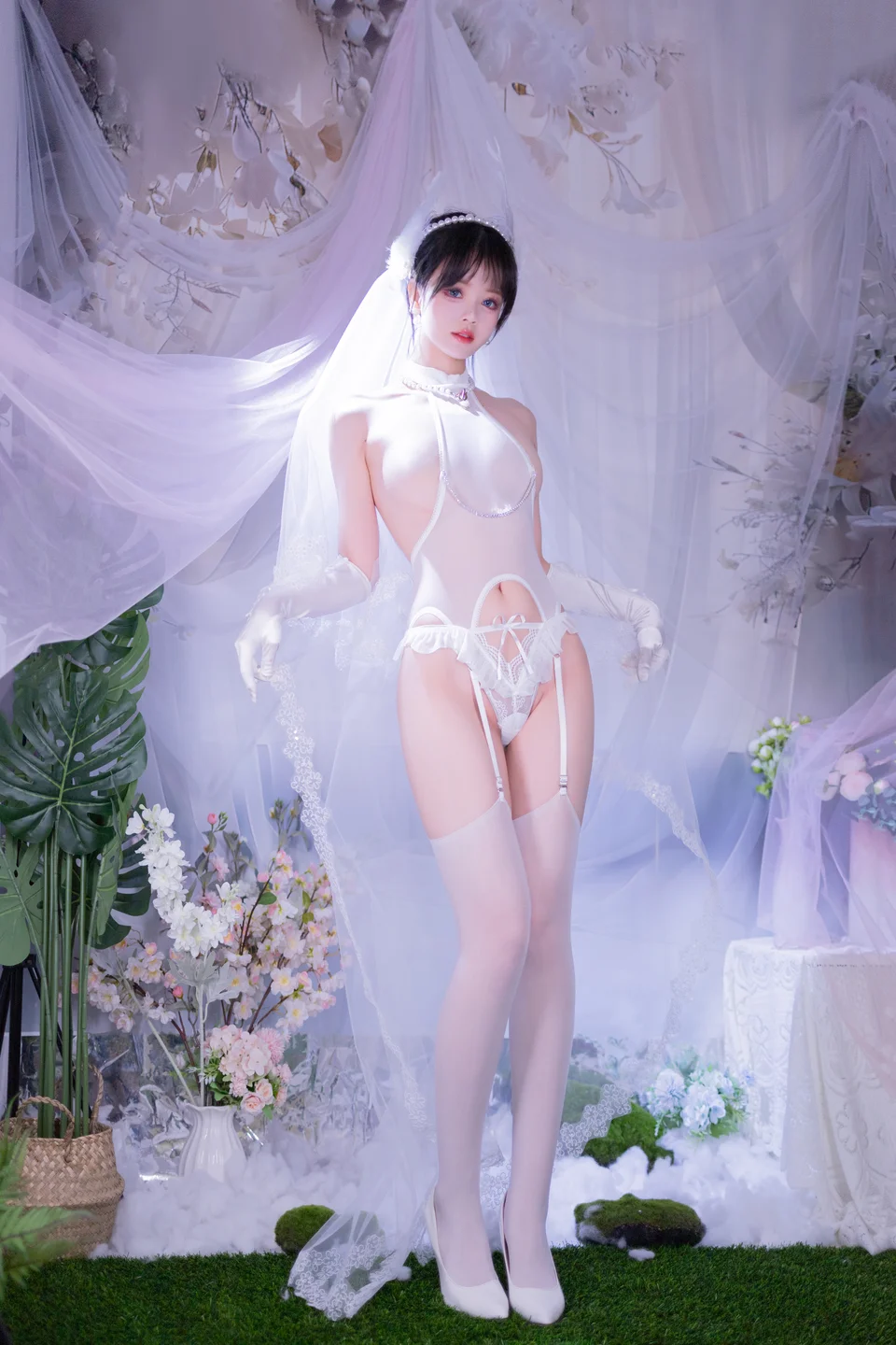 星黛鹿鹿 - No.015 白丝花嫁 [53P-576MB] tg@simisebaisi 【丝足阁】004.webp